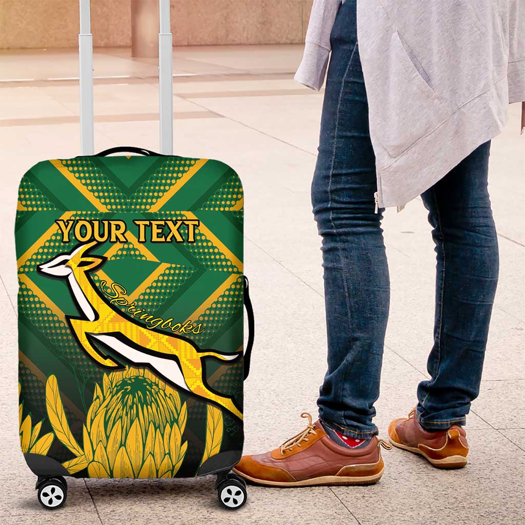 South Africa Rugby Custom Luggage Cover Forever Green Forever Gold LT15