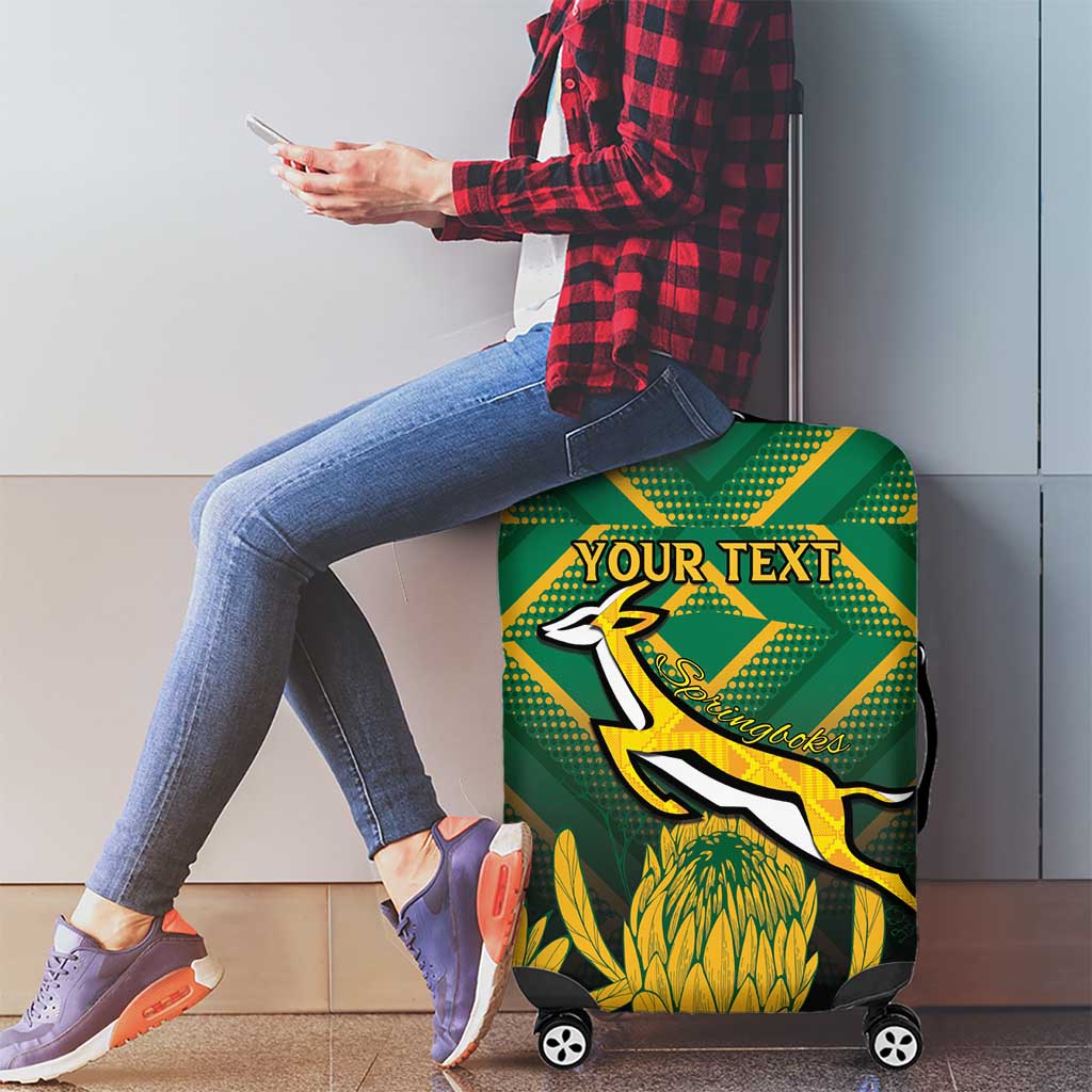 South Africa Rugby Custom Luggage Cover Forever Green Forever Gold LT15