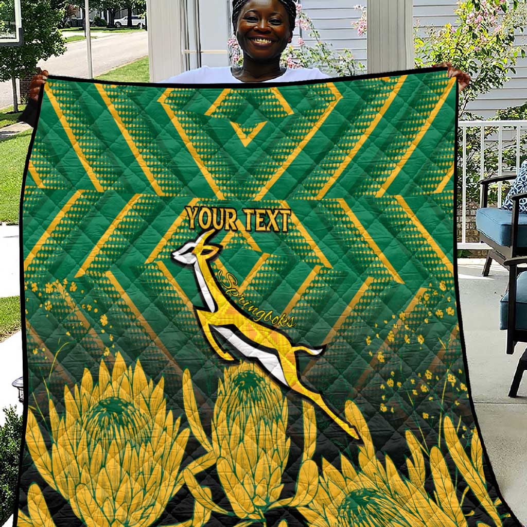 South Africa Rugby Custom Quilt Go Springboks Go LT15
