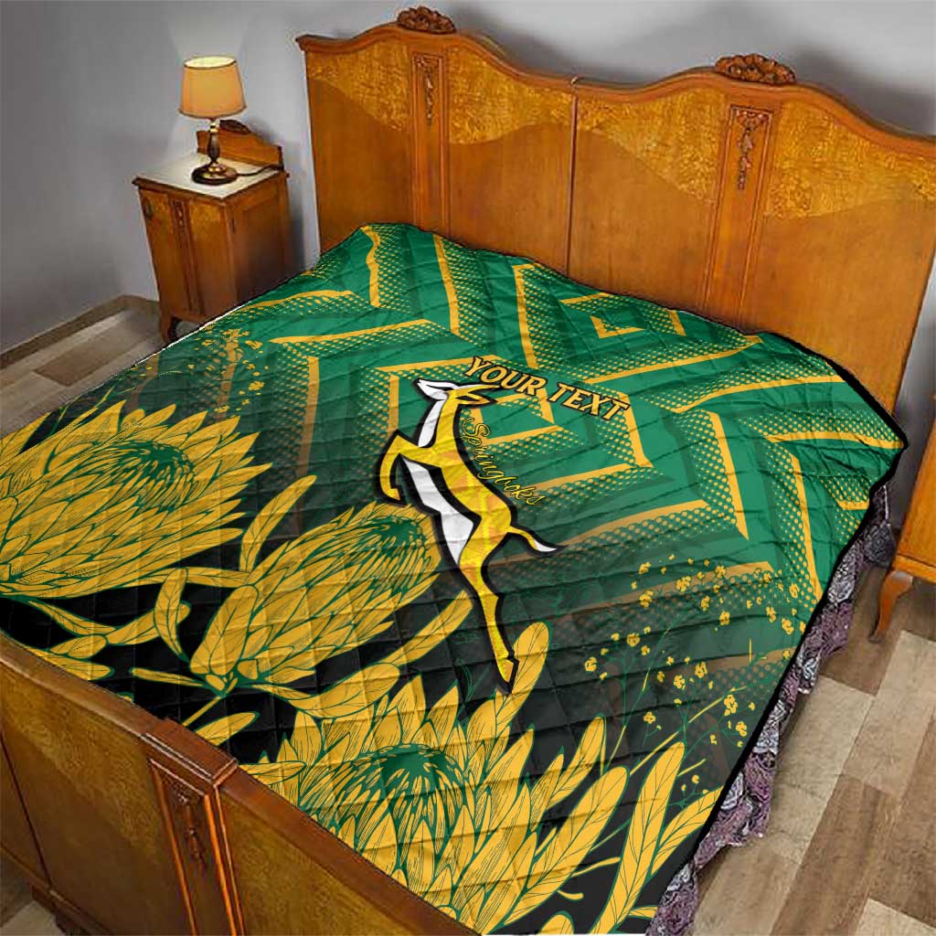 South Africa Rugby Custom Quilt Go Springboks Go LT15
