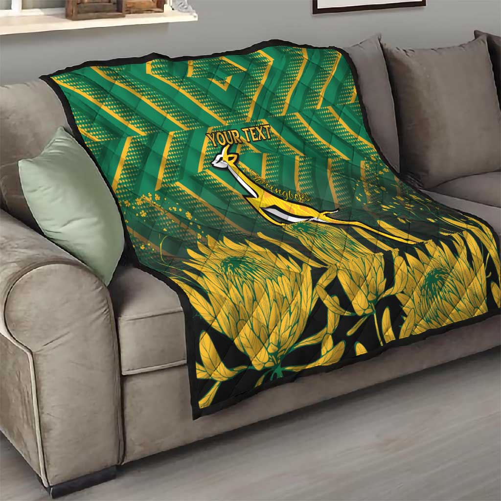 South Africa Rugby Custom Quilt Go Springboks Go LT15