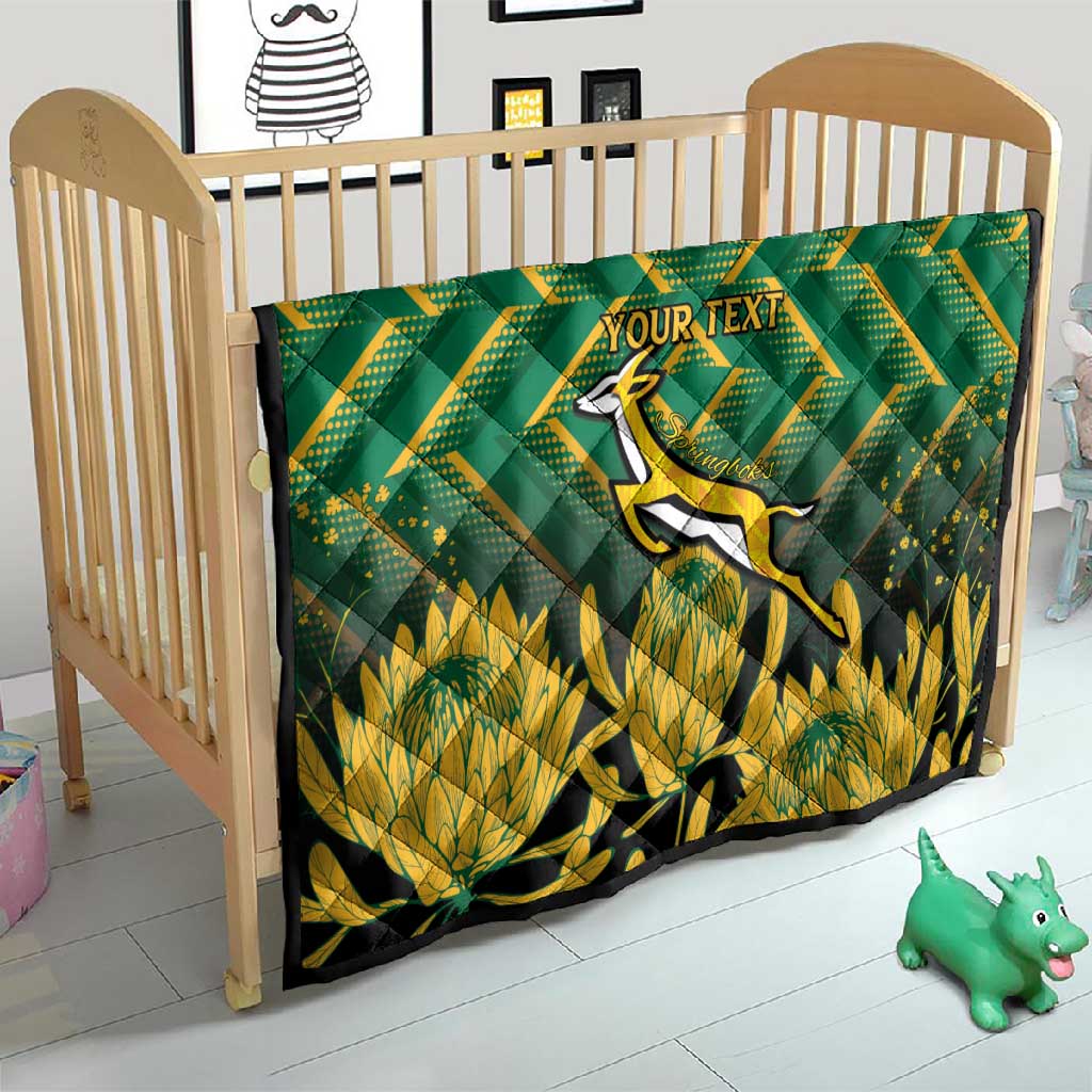 South Africa Rugby Custom Quilt Go Springboks Go LT15