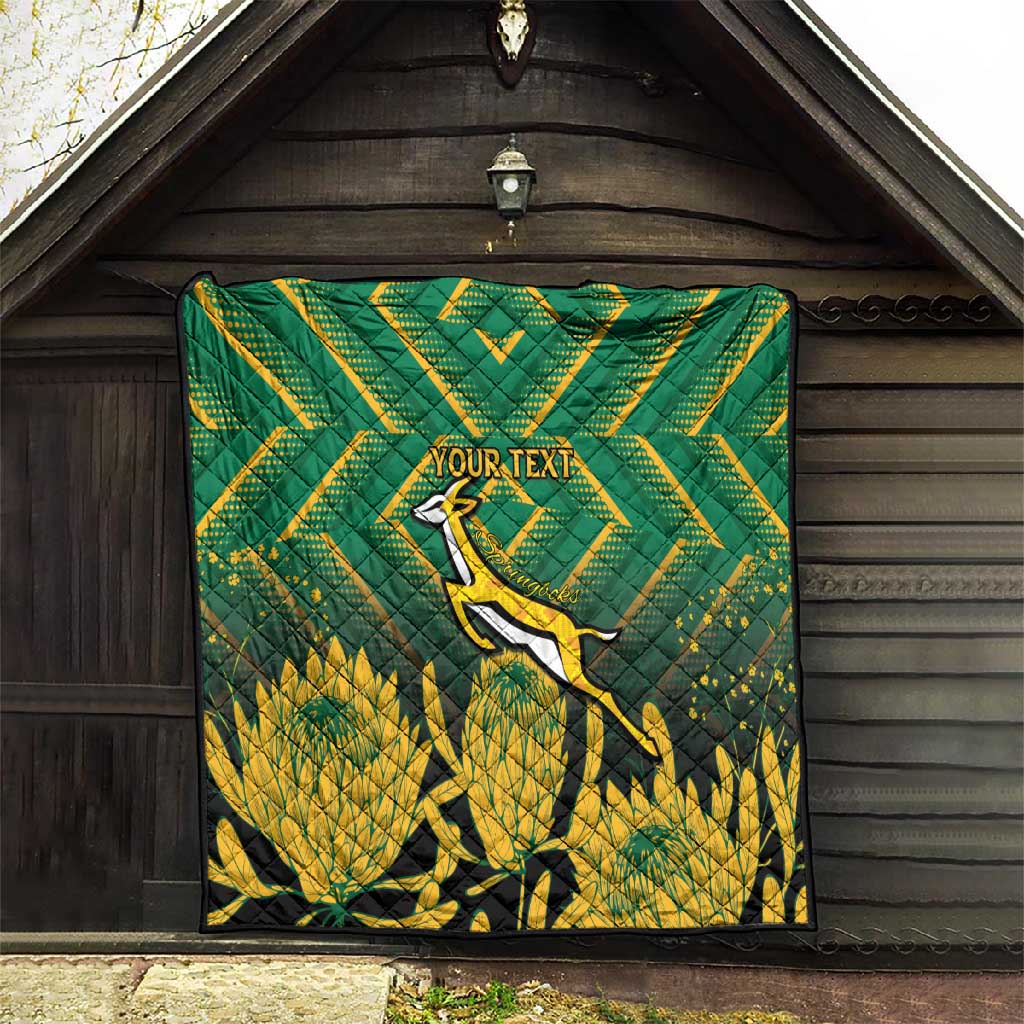 South Africa Rugby Custom Quilt Go Springboks Go LT15