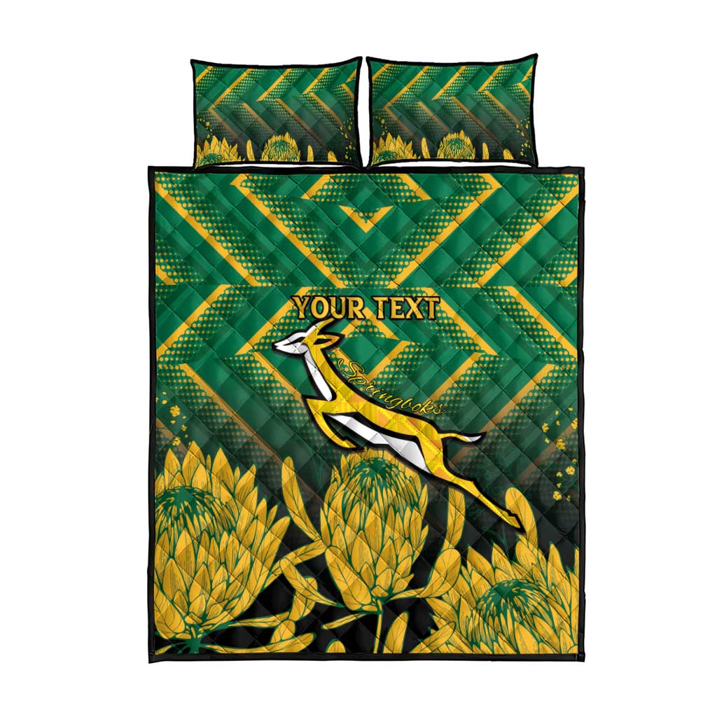 South Africa Rugby Custom Quilt Bed Set Go Springboks Go LT15