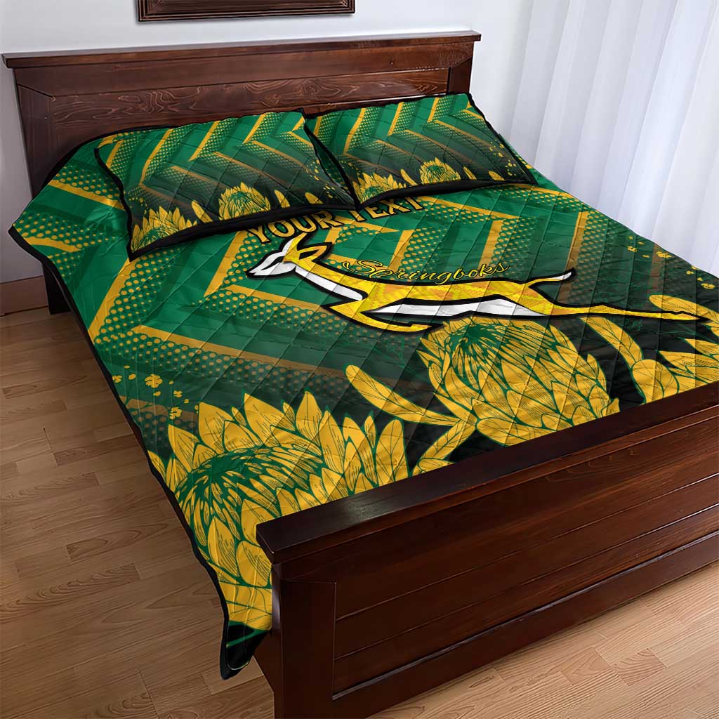 South Africa Rugby Custom Quilt Bed Set Go Springboks Go LT15