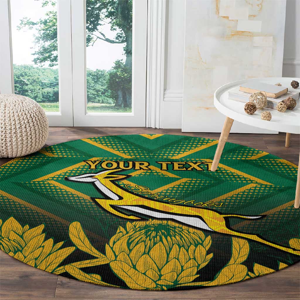 South Africa Rugby Custom Round Carpet Go Springboks Go LT15
