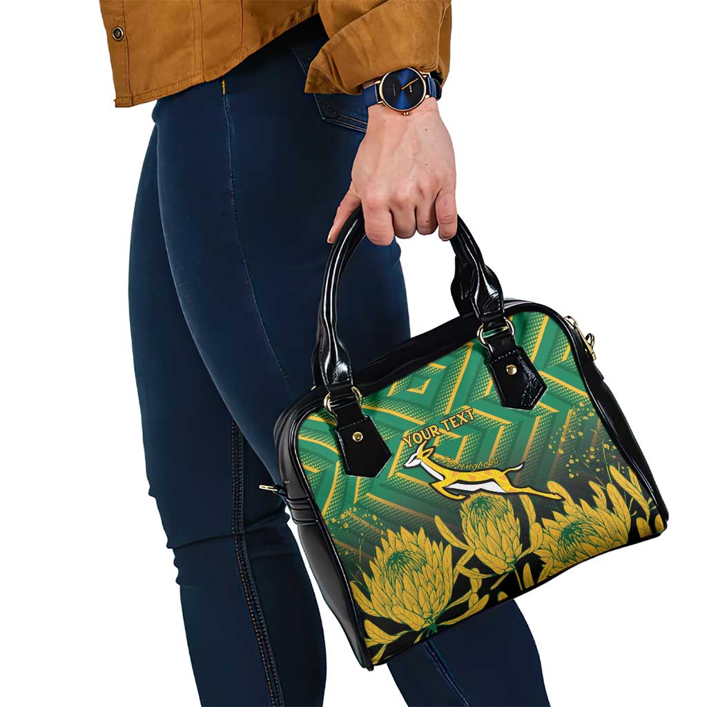 South Africa Rugby Custom Shoulder Handbag Forever Green Forever Gold LT15