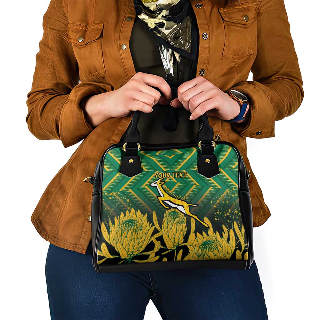 South Africa Rugby Custom Shoulder Handbag Forever Green Forever Gold LT15