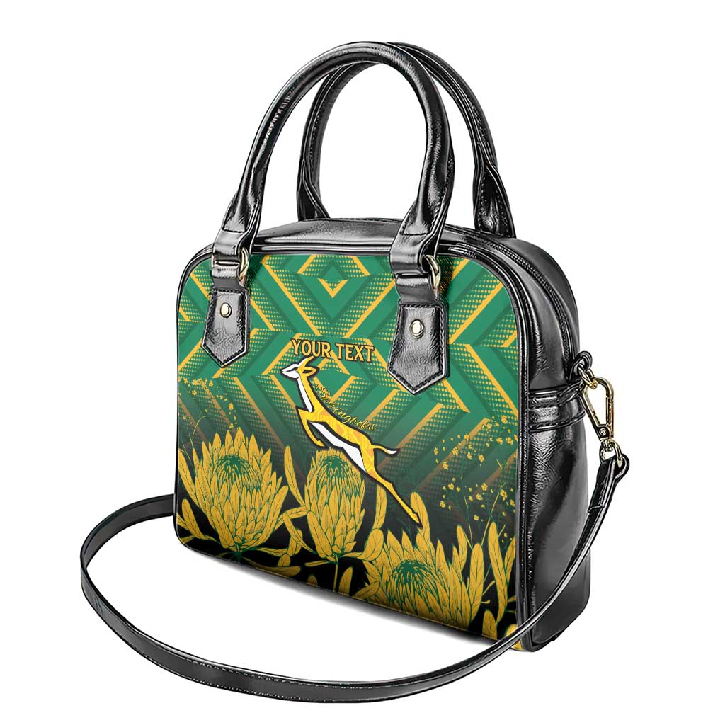 South Africa Rugby Custom Shoulder Handbag Forever Green Forever Gold LT15