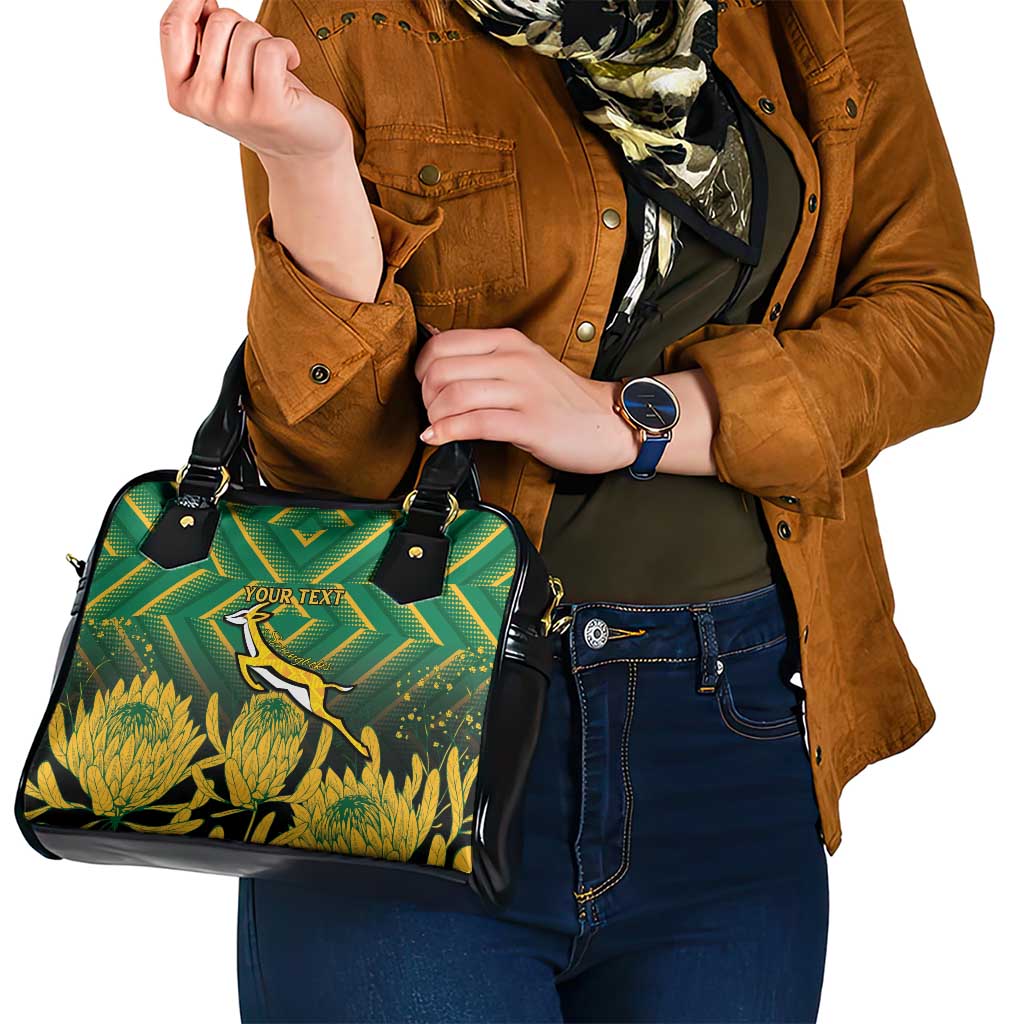 South Africa Rugby Custom Shoulder Handbag Forever Green Forever Gold LT15