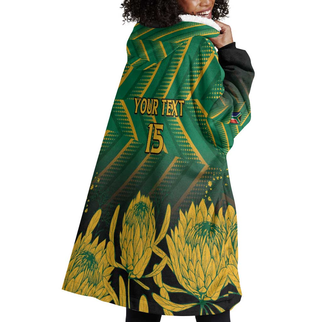 South Africa Rugby Custom Wearable Blanket Hoodie Go Springboks Go LT15