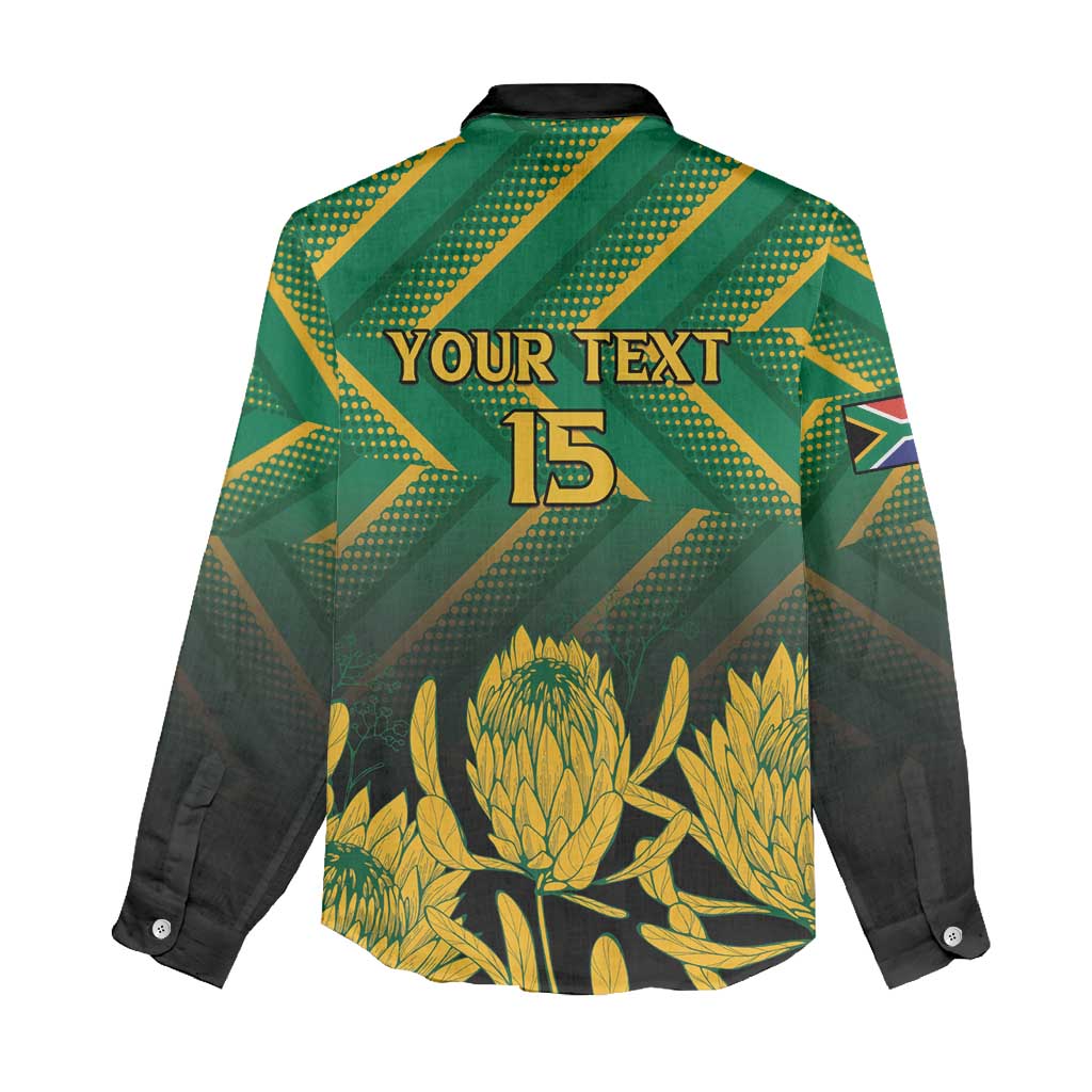 South Africa Rugby Custom Women Casual Shirt Go Springboks Go LT15