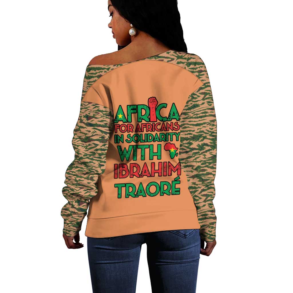 Traore Is My President Off Shoulder Sweater Africa For Africans LT15