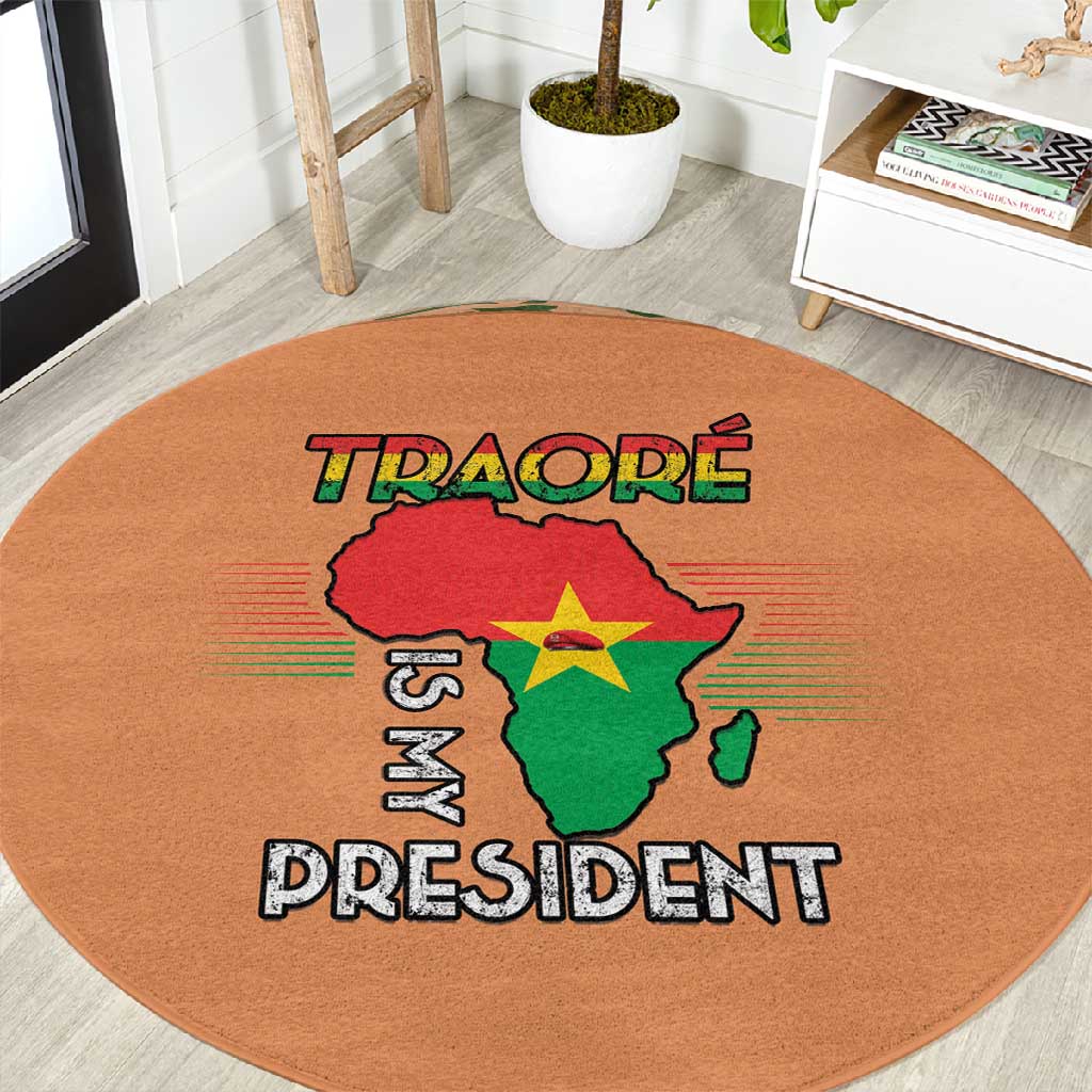 Traore Is My President Round Carpet Africa For Africans LT15