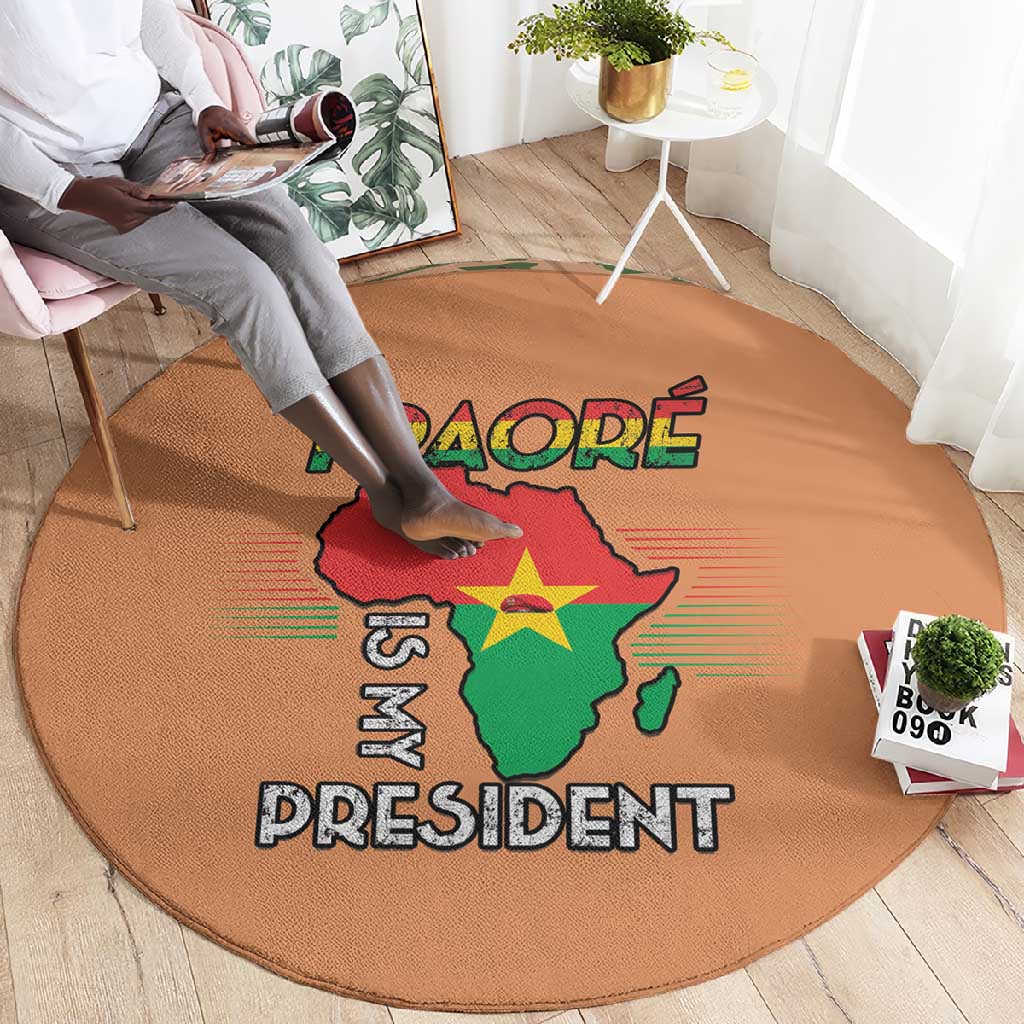 Traore Is My President Round Carpet Africa For Africans LT15