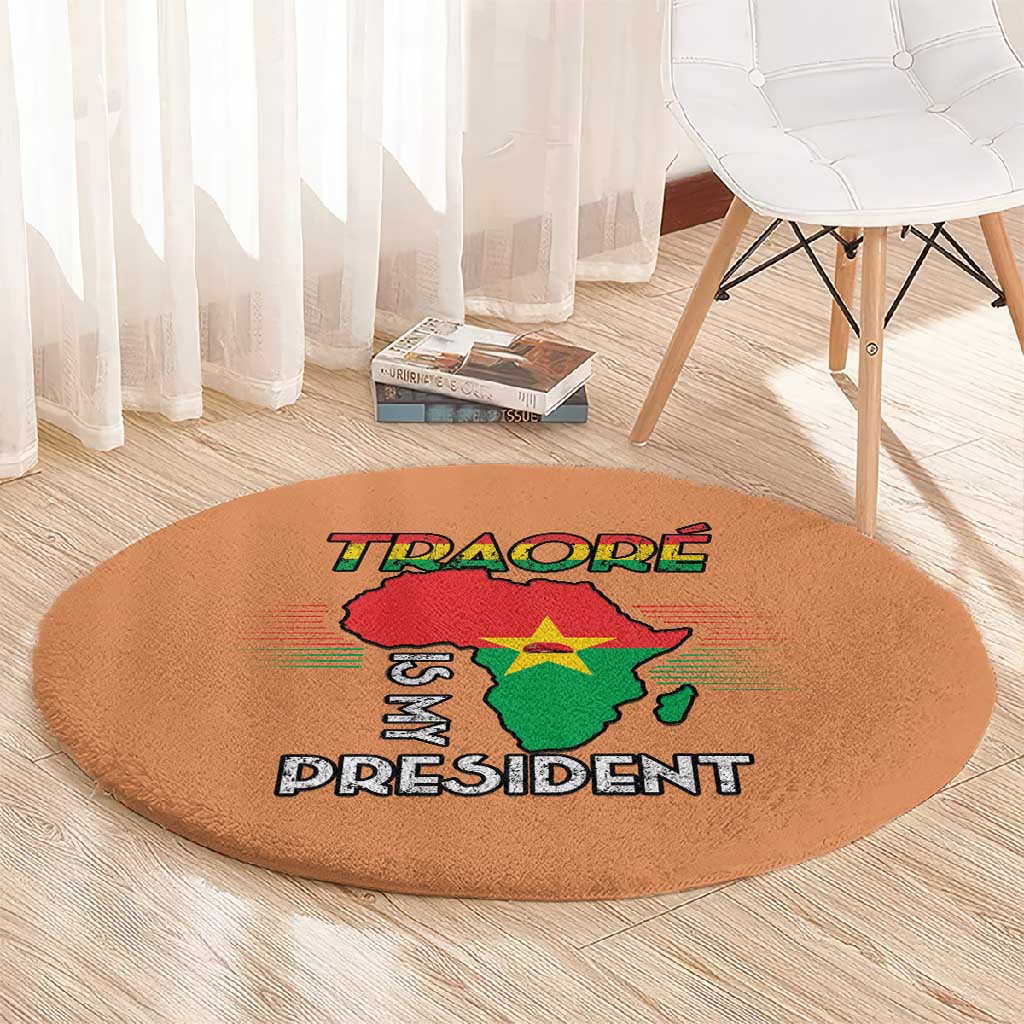 Traore Is My President Round Carpet Africa For Africans LT15