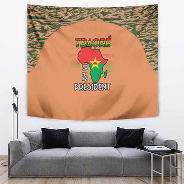 Traore Is My President Tapestry Africa For Africans LT15