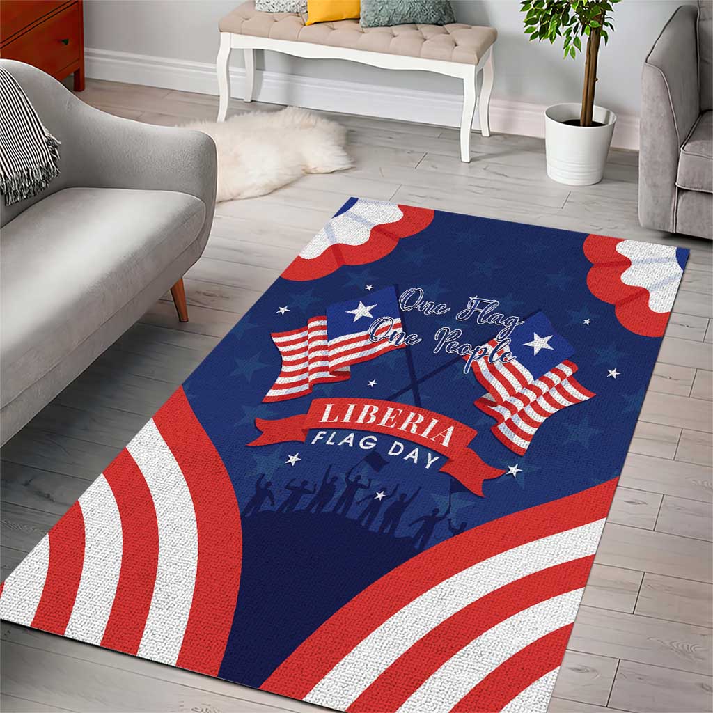 Liberia Flag Day Area Rug One Flag One People LT15