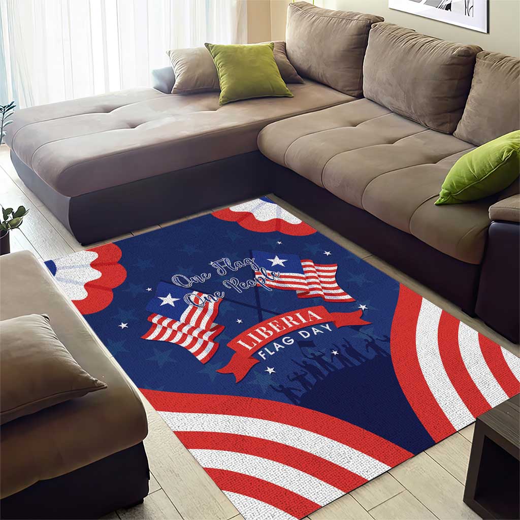 Liberia Flag Day Area Rug One Flag One People LT15