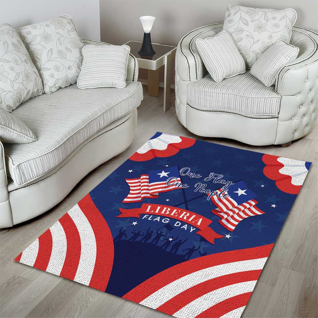 Liberia Flag Day Area Rug One Flag One People LT15
