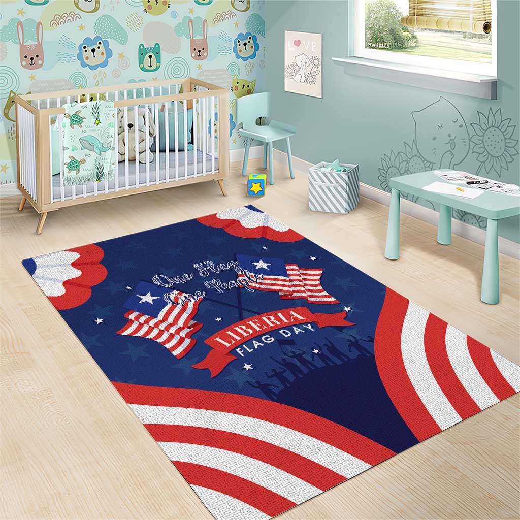 Liberia Flag Day Area Rug One Flag One People LT15