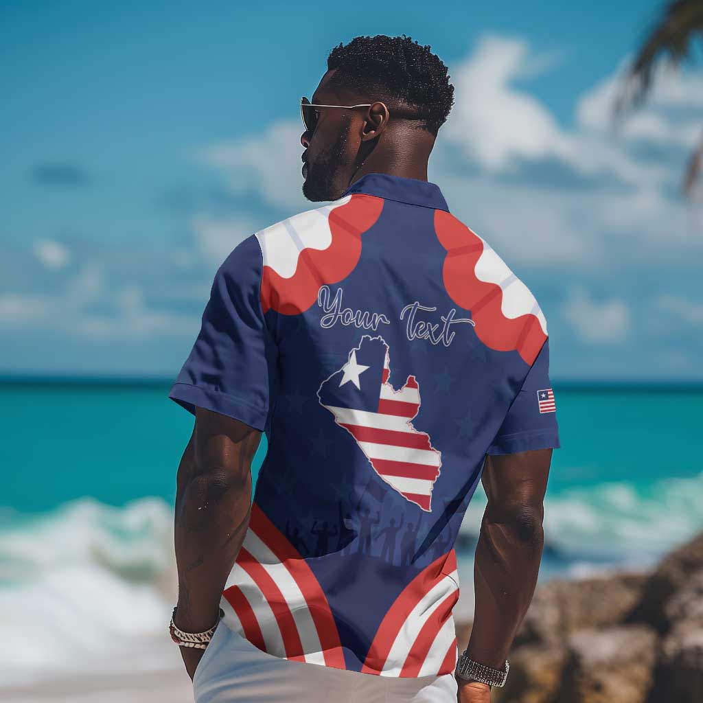 Personalized Liberia Flag Day Hawaiian Shirt One Flag One People LT15