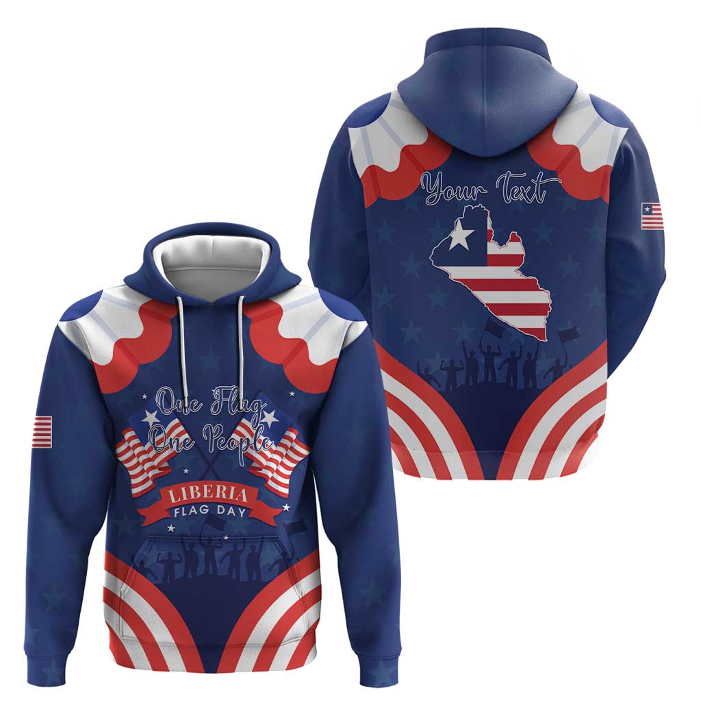 Personalized Happy Liberia Flag Day Hoodie One Flag One People LT15