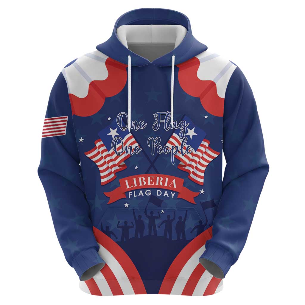 Personalized Happy Liberia Flag Day Hoodie One Flag One People LT15