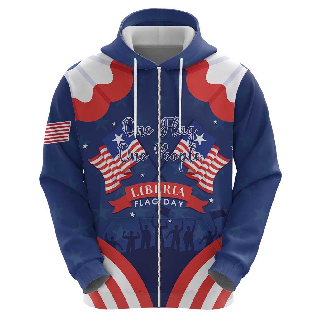 Personalized Happy Liberia Flag Day Hoodie One Flag One People LT15