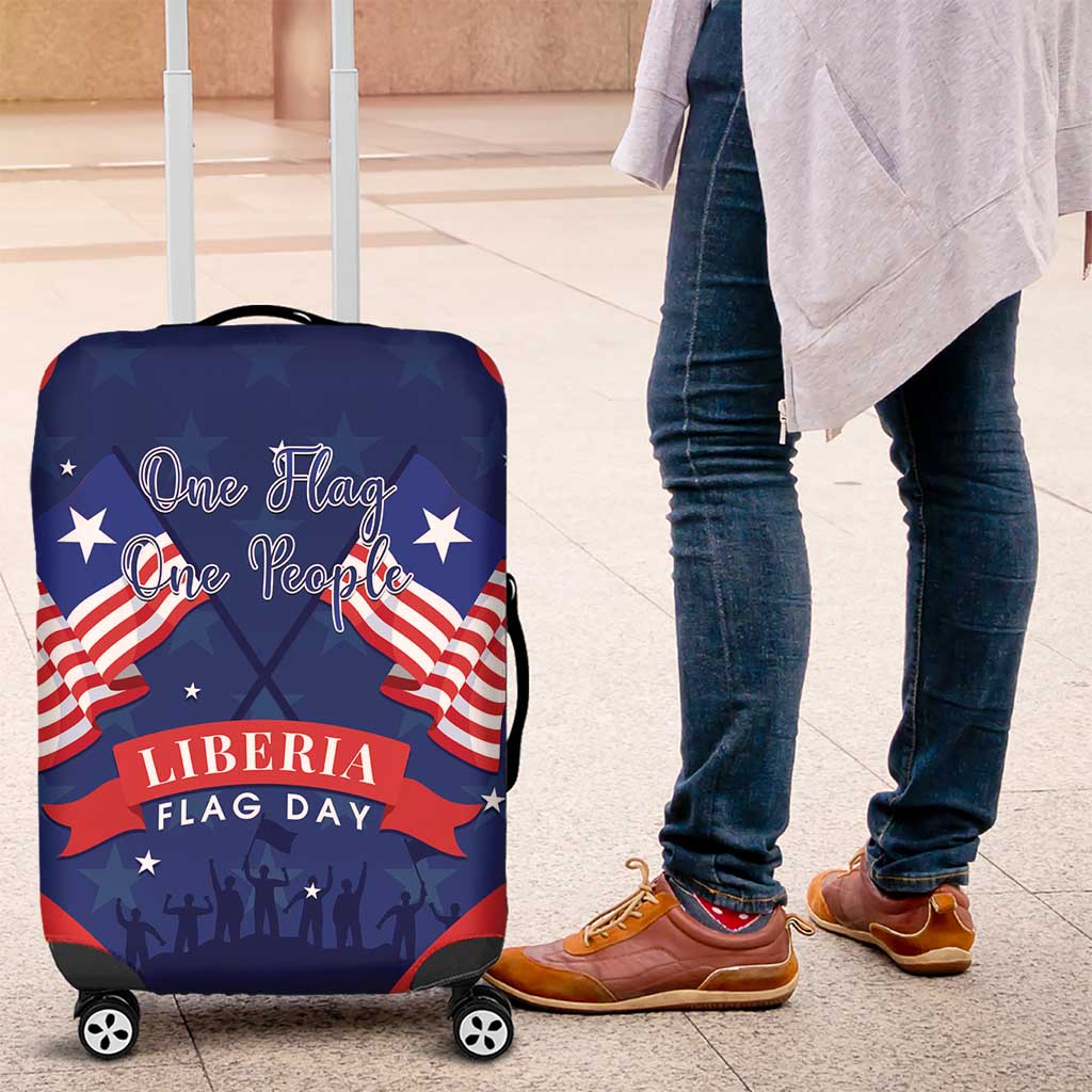 Happy Liberia Flag Day Luggage Cover One Flag One People LT15