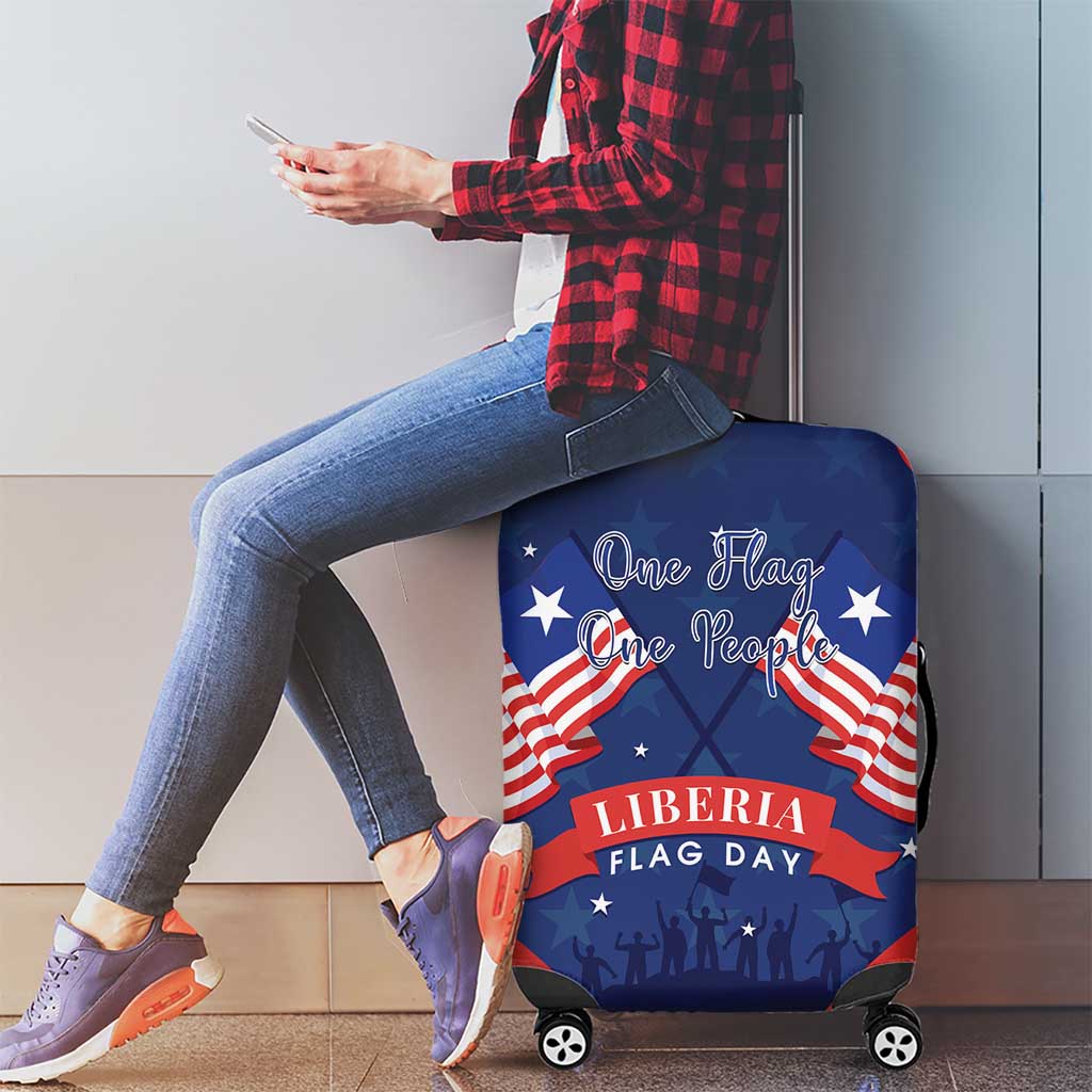 Happy Liberia Flag Day Luggage Cover One Flag One People LT15