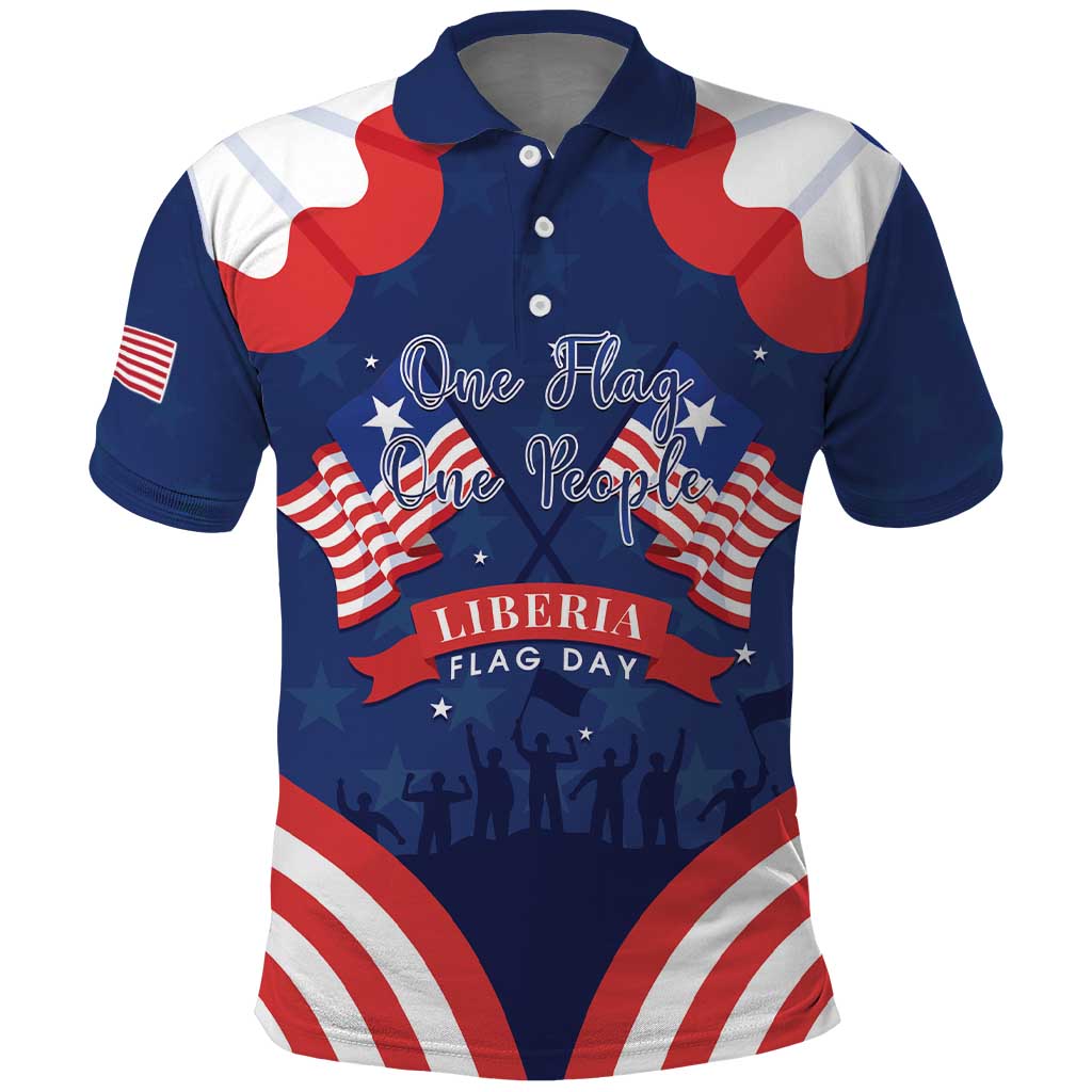 Personalized Happy Liberia Flag Day Polo Shirt One Flag One People LT15