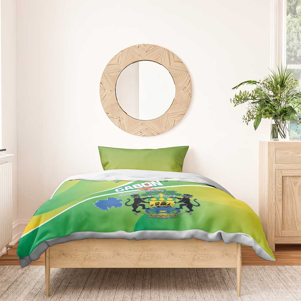 Gabon Independence Day Bedding Set Gradient Style LT15
