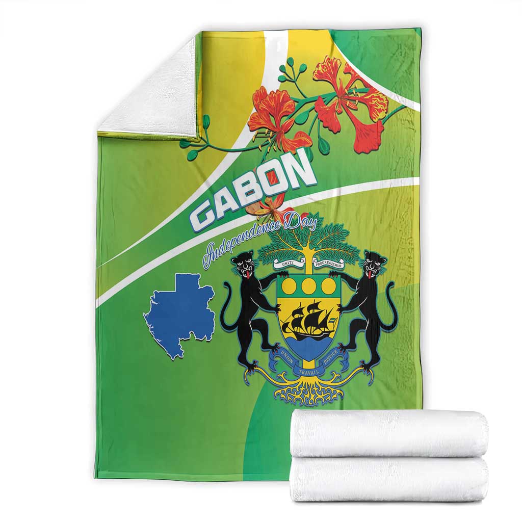 Gabon Independence Day Blanket Gradient Style LT15
