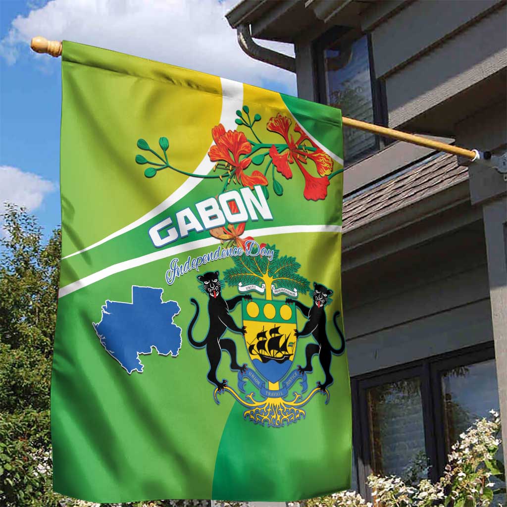 Gabon Independence Day Garden Flag Gradient Style LT15