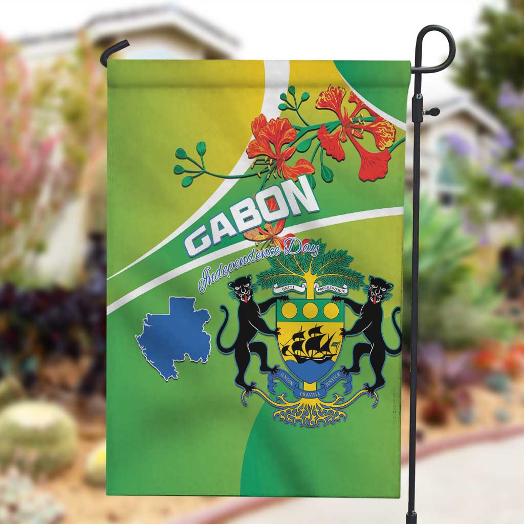 Gabon Independence Day Garden Flag Gradient Style LT15