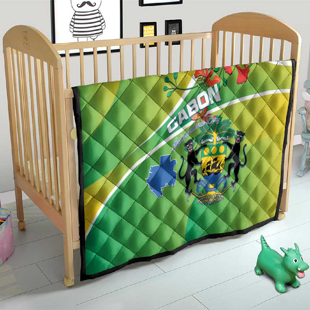 Gabon Independence Day Quilt Gradient Style LT15