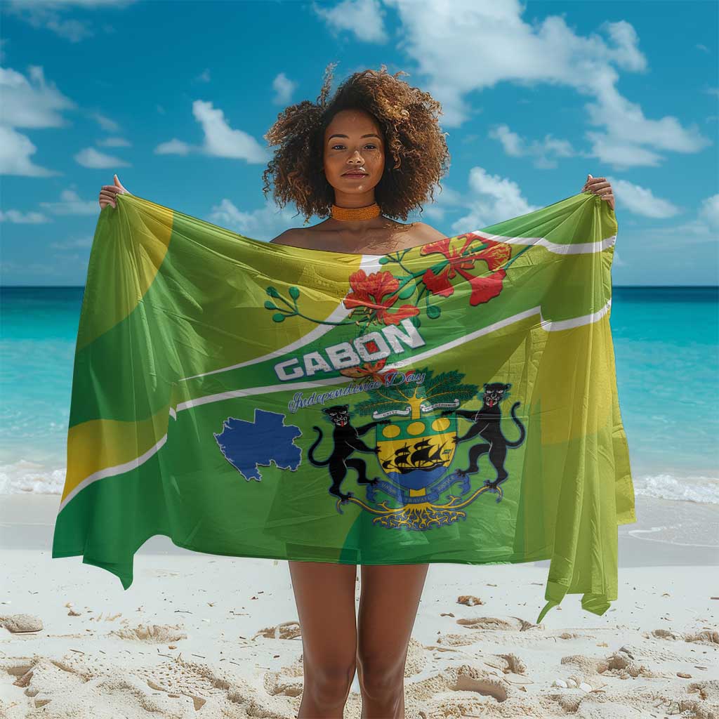 Gabon Independence Day Sarong Gradient Style LT15