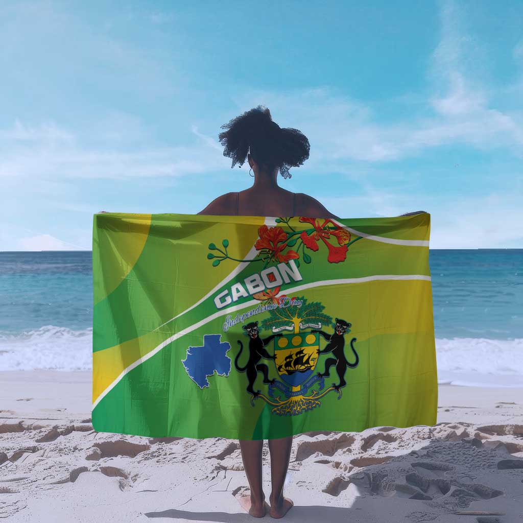 Gabon Independence Day Sarong Gradient Style LT15