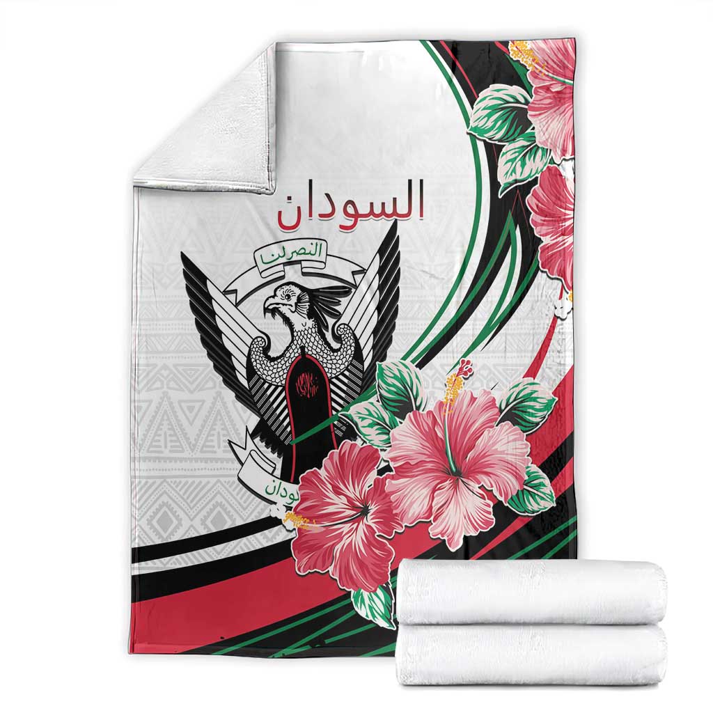 Sudan Blanket Sudanese Secretary Bird With Hibiscus LT15
