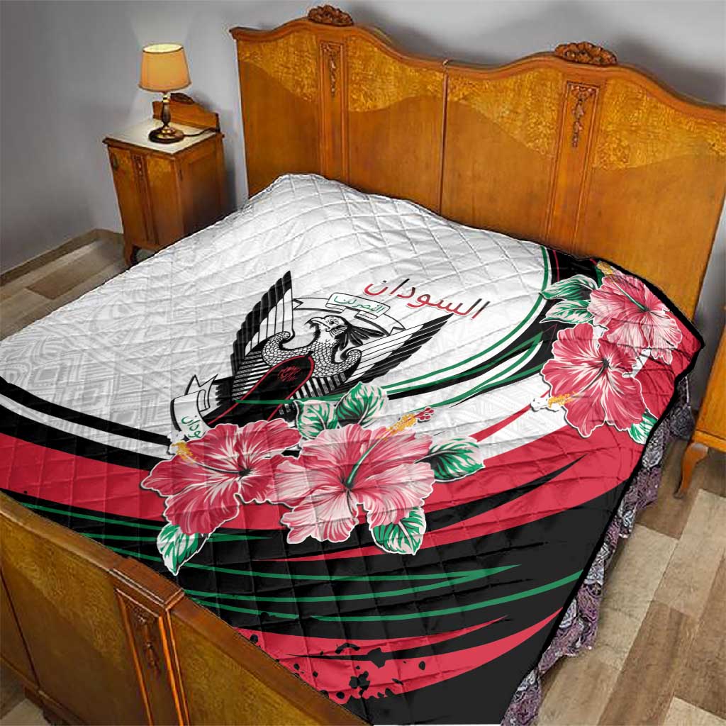 Sudan Quilt Sudanese Secretary Bird With Hibiscus LT15