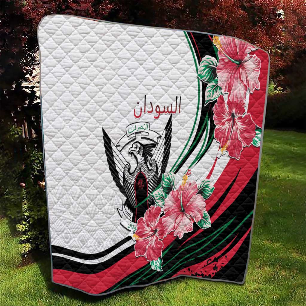 Sudan Quilt Sudanese Secretary Bird With Hibiscus LT15