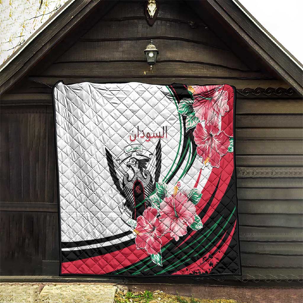 Sudan Quilt Sudanese Secretary Bird With Hibiscus LT15