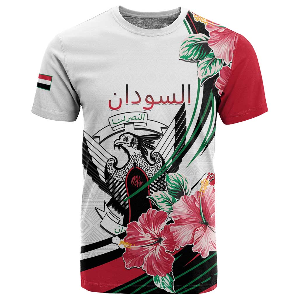 Personalized Sudan T shirt Sudanese Secretary Bird With Hibiscus LT15