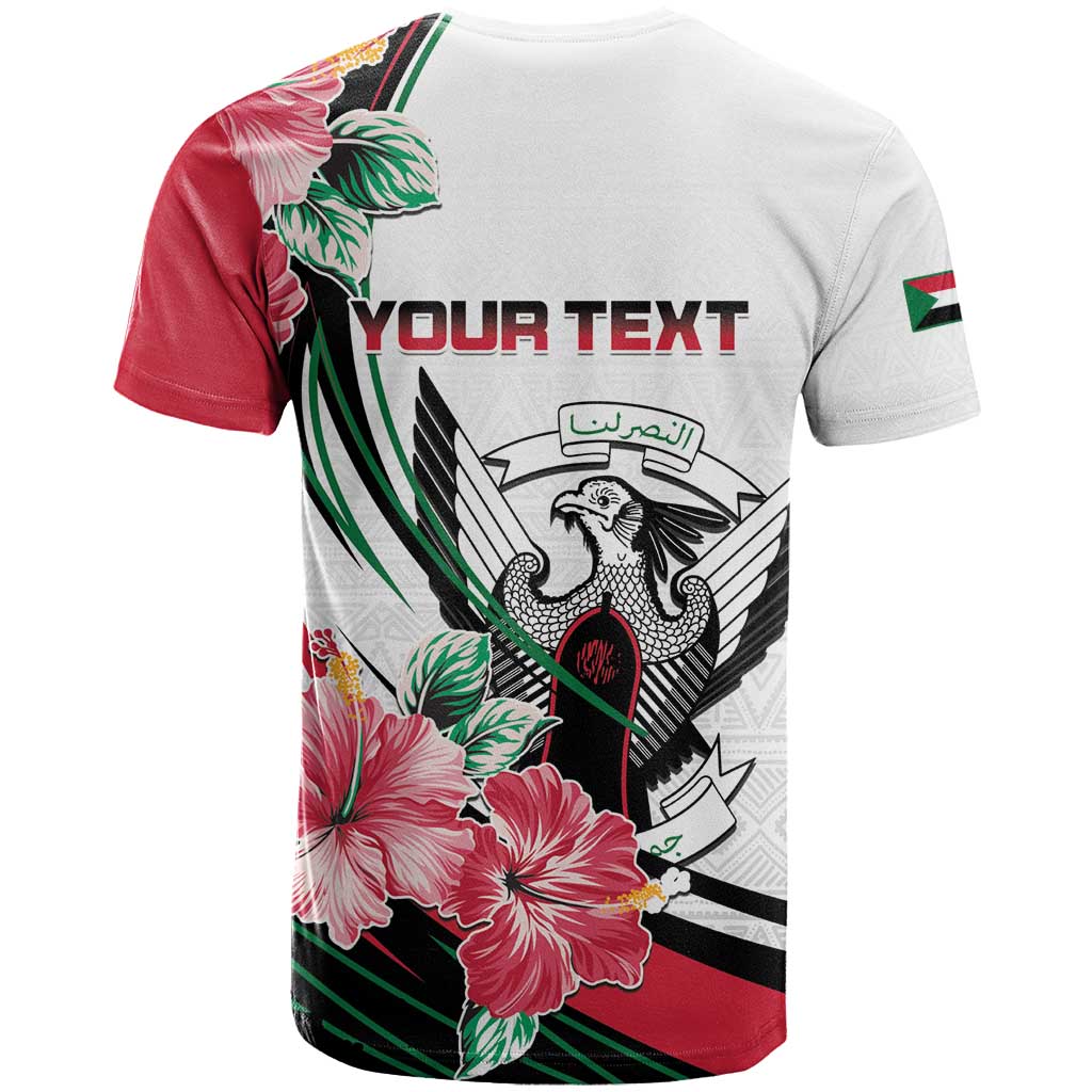 Personalized Sudan T shirt Sudanese Secretary Bird With Hibiscus LT15