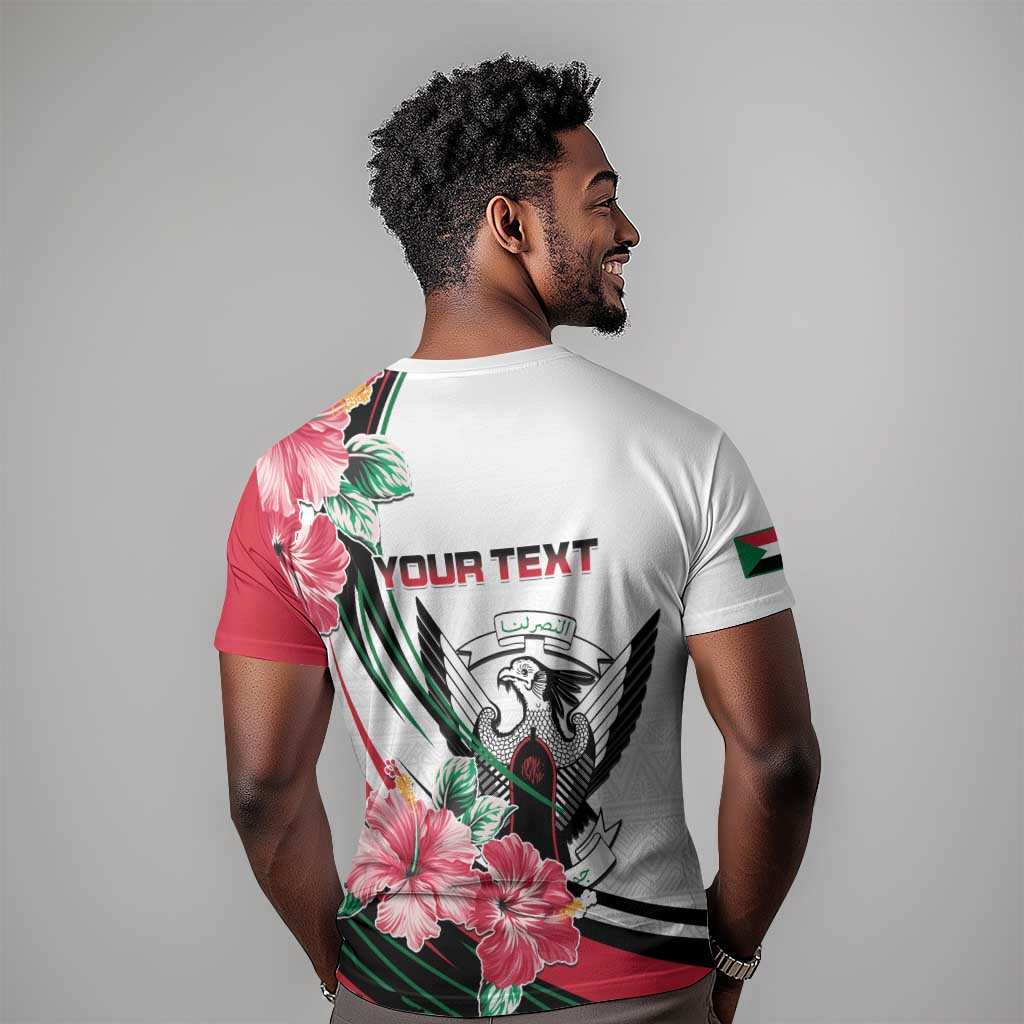 Personalized Sudan T shirt Sudanese Secretary Bird With Hibiscus LT15