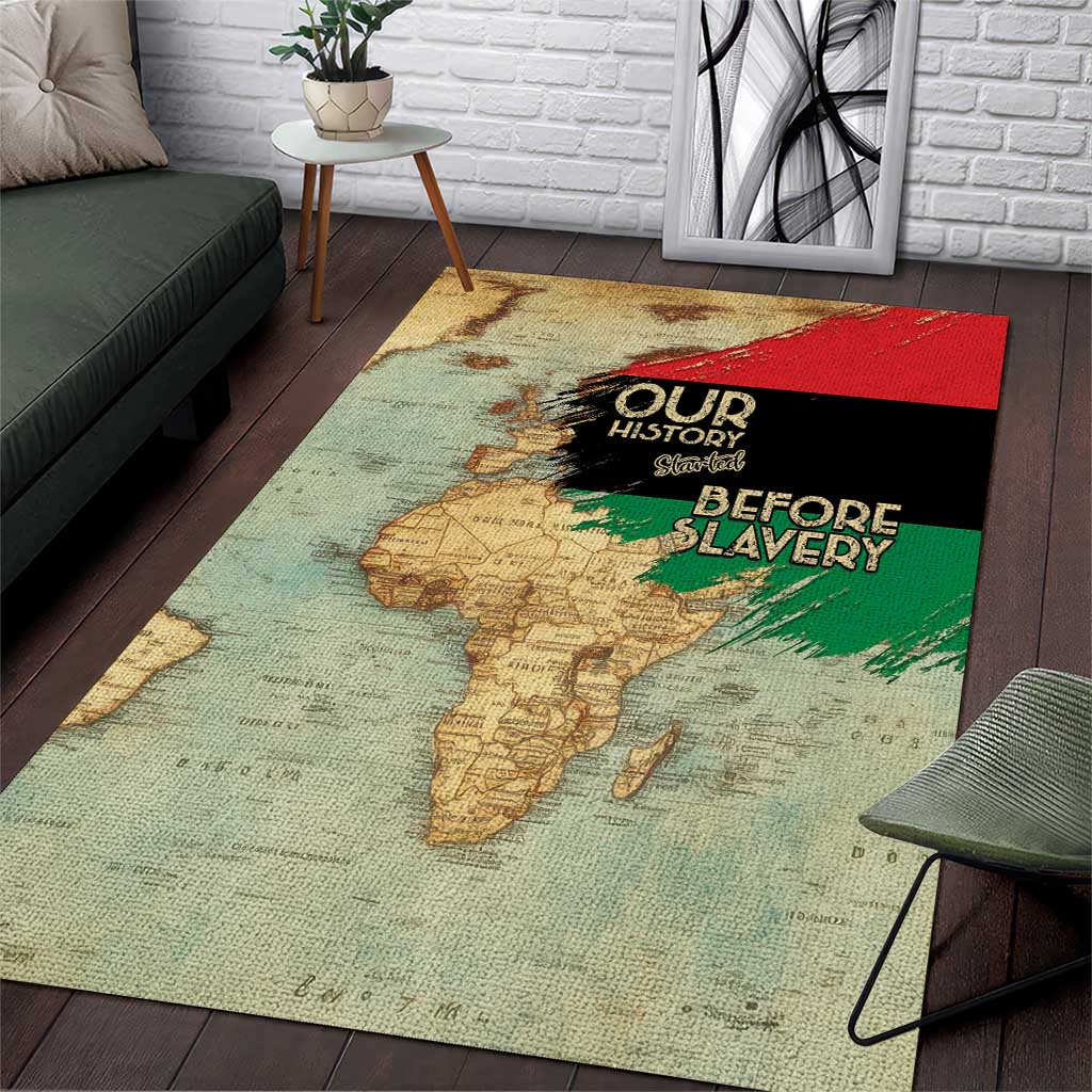 Pan-African Flag Day Area Rug African Map - Vintage Style LT15