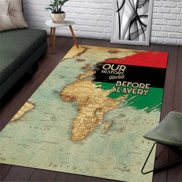 Pan-African Flag Day Area Rug African Map - Vintage Style LT15