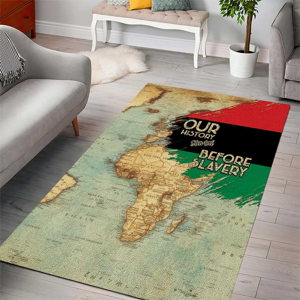 Pan-African Flag Day Area Rug African Map - Vintage Style LT15