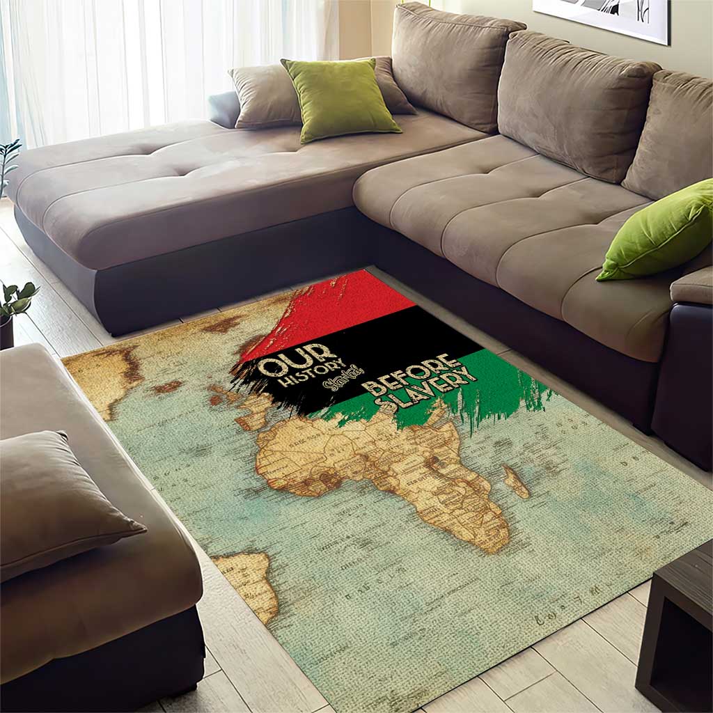 Pan-African Flag Day Area Rug African Map - Vintage Style LT15